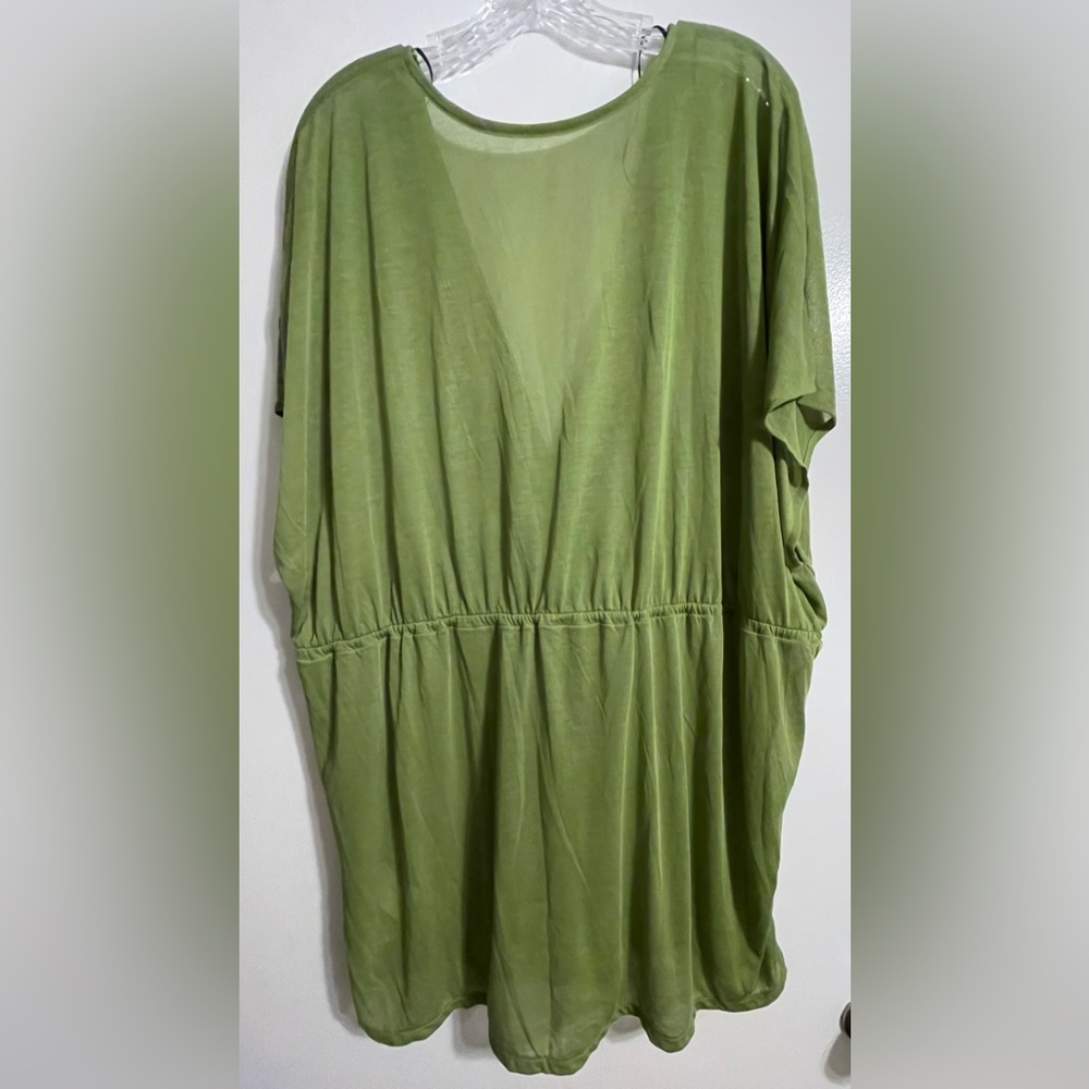 H&M APPLE GREEN LIGHTWEIGHT COTTON BEACH OR POOL COVER UP SIZE XL- GREAT COLOR! - Picture 2 of 3